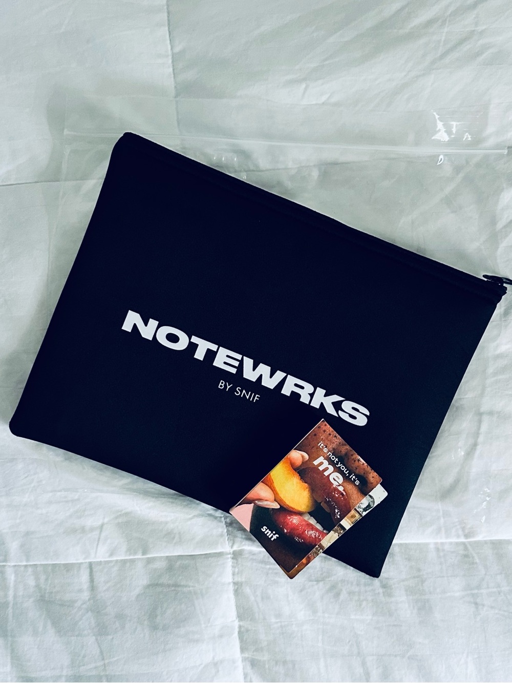 SNIF Black Zip Pouch — Travel & Accessory Bag